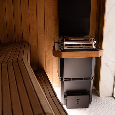 Saunum Air L 15 Sauna Heater, Air Series, 15.2kW Sauna Heater w/Climate Equalizer, Black - Green Vista Living