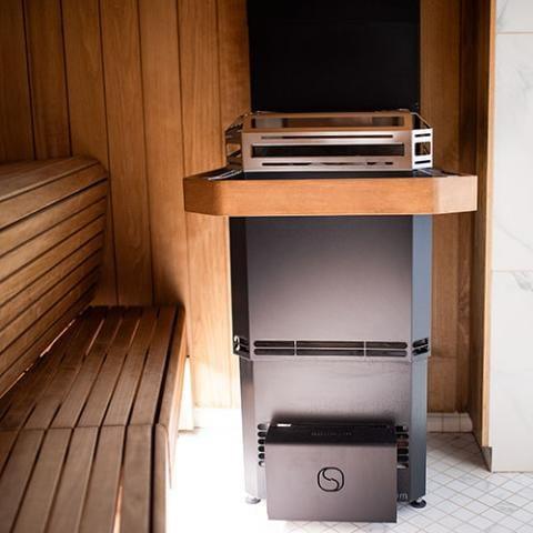 Saunum Air L 13 Sauna Heater, Air Series, 13kW Sauna Heater w/Climate Equalizer, Black - Green Vista Living