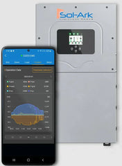 Sol-Ark solar inverter with mobile app energy monitoring display