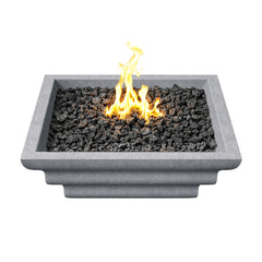 Flame Havens 30" Square Shadow Cast GFRC Concrete Fire Only Bowl by Flame Havens Serenity Series