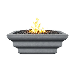 Flame Havens 30" Square Shadow Cast GFRC Concrete Fire Only Bowl by Flame Havens Serenity Series