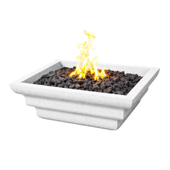 Flame Havens 30" Square Shadow Cast GFRC Concrete Fire Only Bowl by Flame Havens Serenity Series