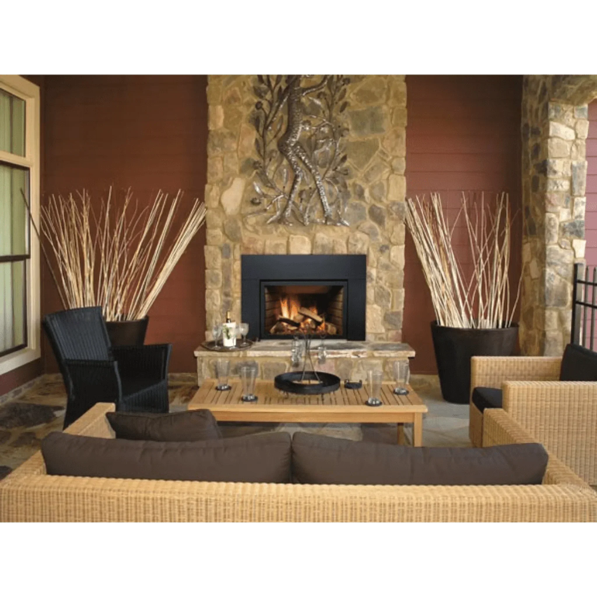 Sierra Flame by Amantii 30" Abbot Direct Vent Linear Gas Fireplace - Green Vista Living