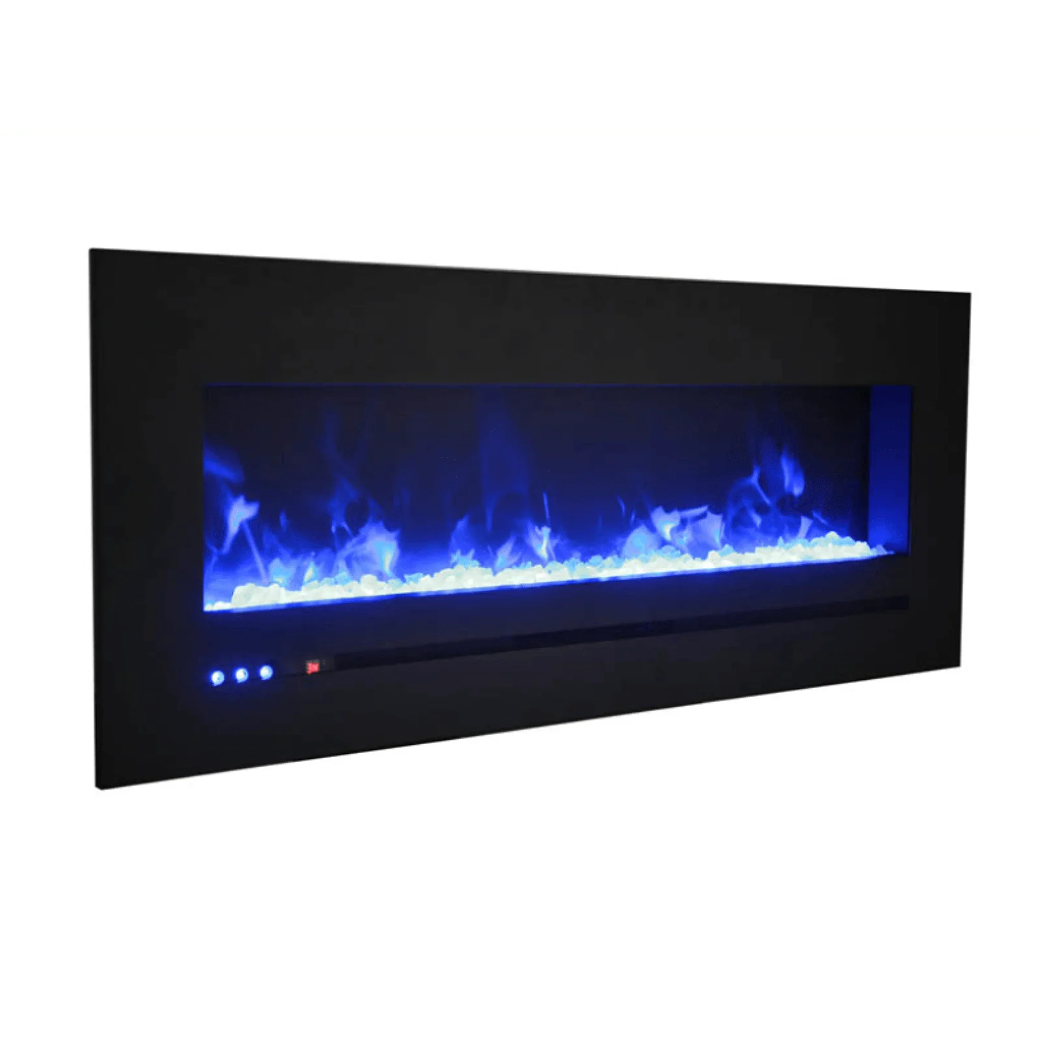 Sierra Flame by Amantii 34" Wall Mount/Flush Mount Electric Fireplace with Deep Charcoal Colored Steel Surround - Green Vista Living