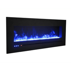 Sierra Flame by Amantii 34" Wall Mount/Flush Mount Electric Fireplace with Deep Charcoal Colored Steel Surround - Green Vista Living