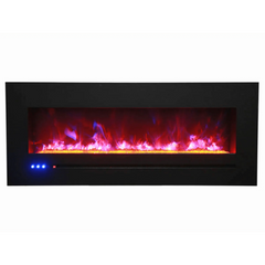 Sierra Flame by Amantii 34" Wall Mount/Flush Mount Electric Fireplace with Deep Charcoal Colored Steel Surround - Green Vista Living