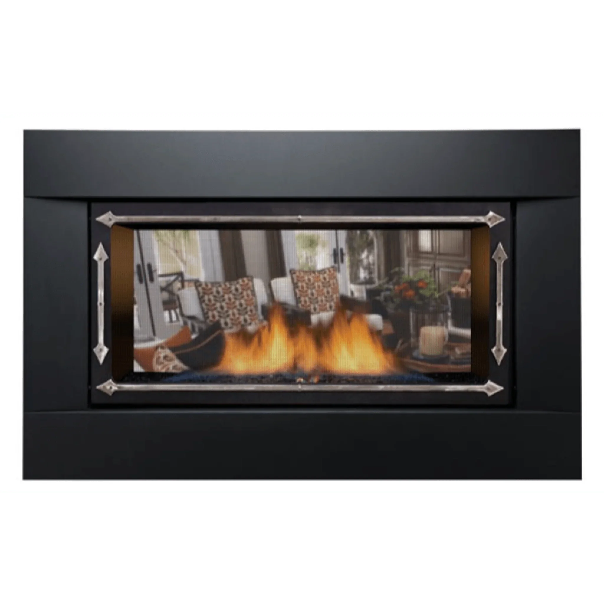 Sierra Flame by Amantii 36" Palisade See-Through Direct Vent Linear Fireplace - Green Vista Living