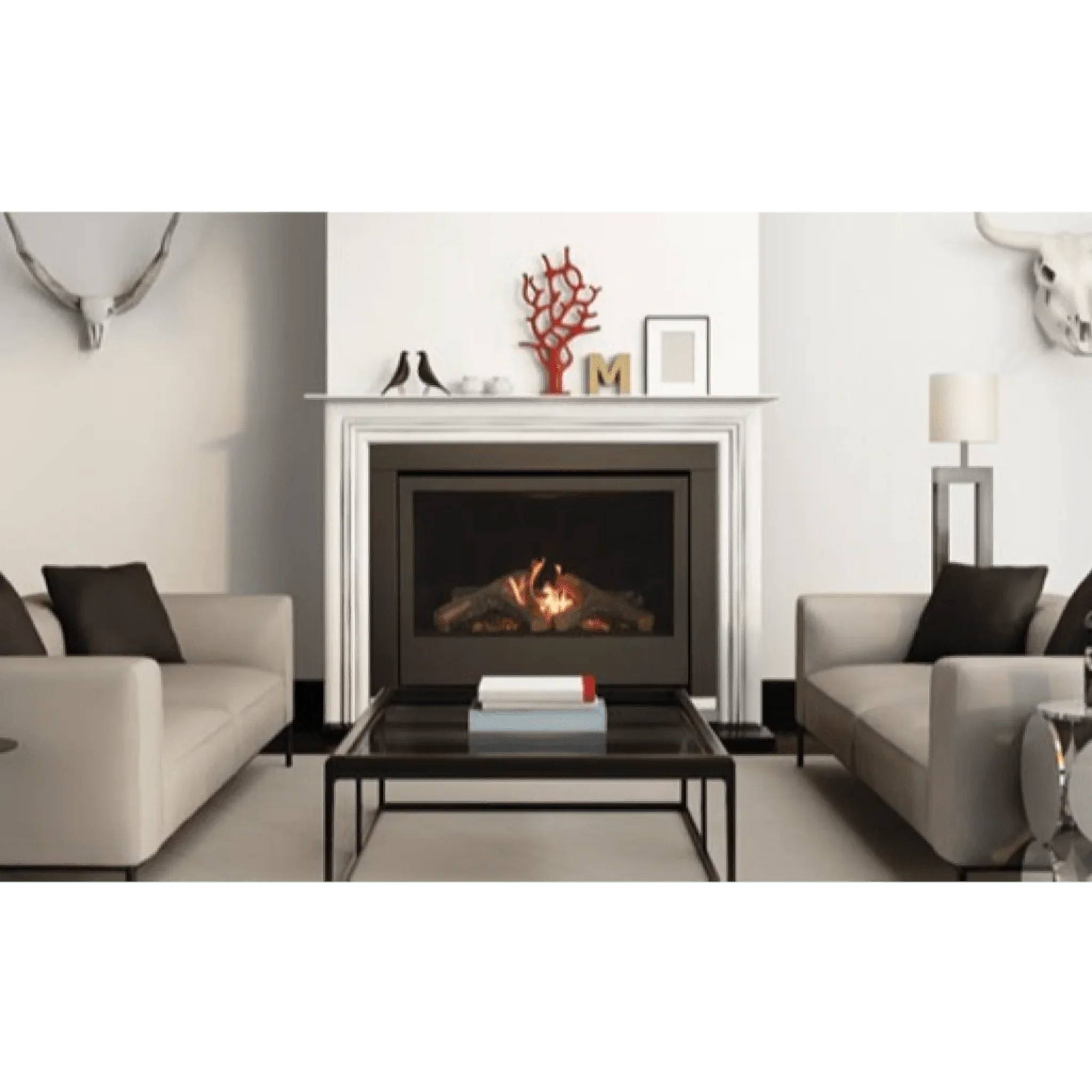 Sierra Flame by Amantii 36" Thompson Direct Vent Linear Gas Fireplace - Green Vista Living