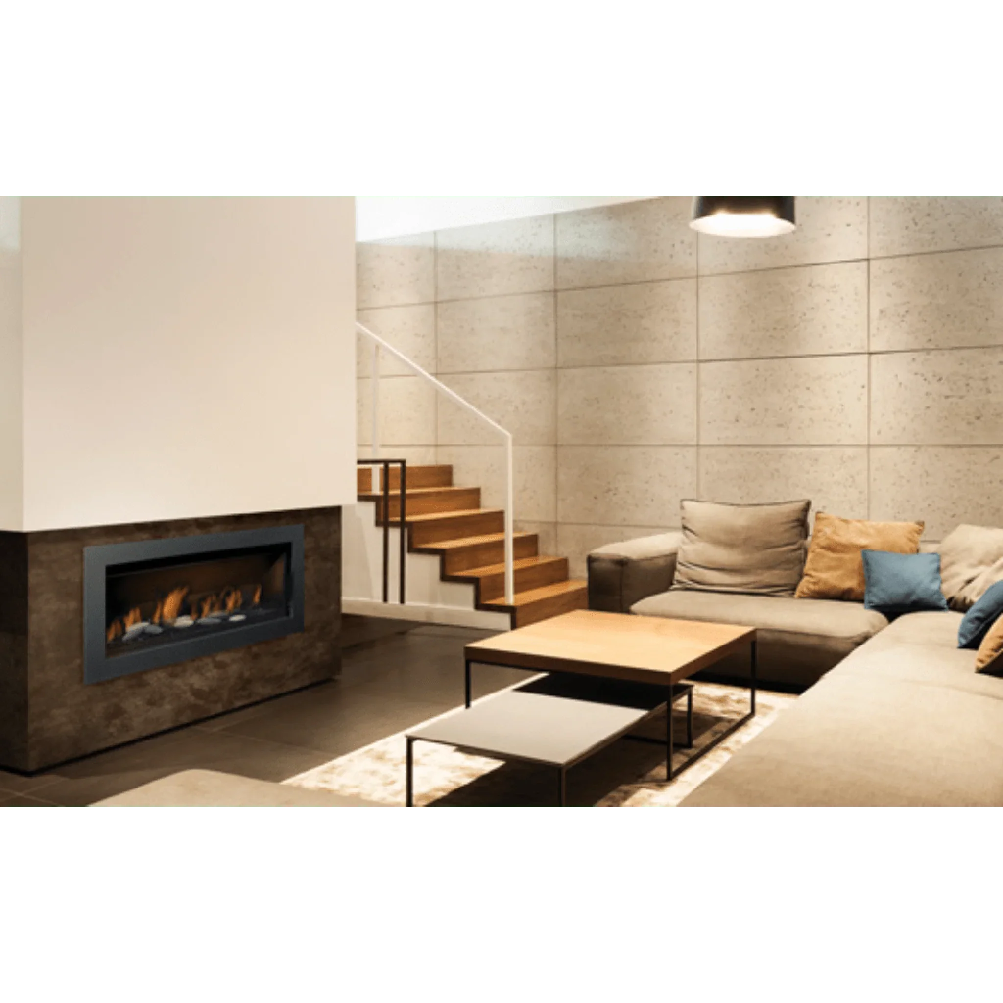 Sierra Flame by Amantii 45" Lamego Zero Clearance Contemporary Electronic Ignition Gas Fireplace - Green Vista Living