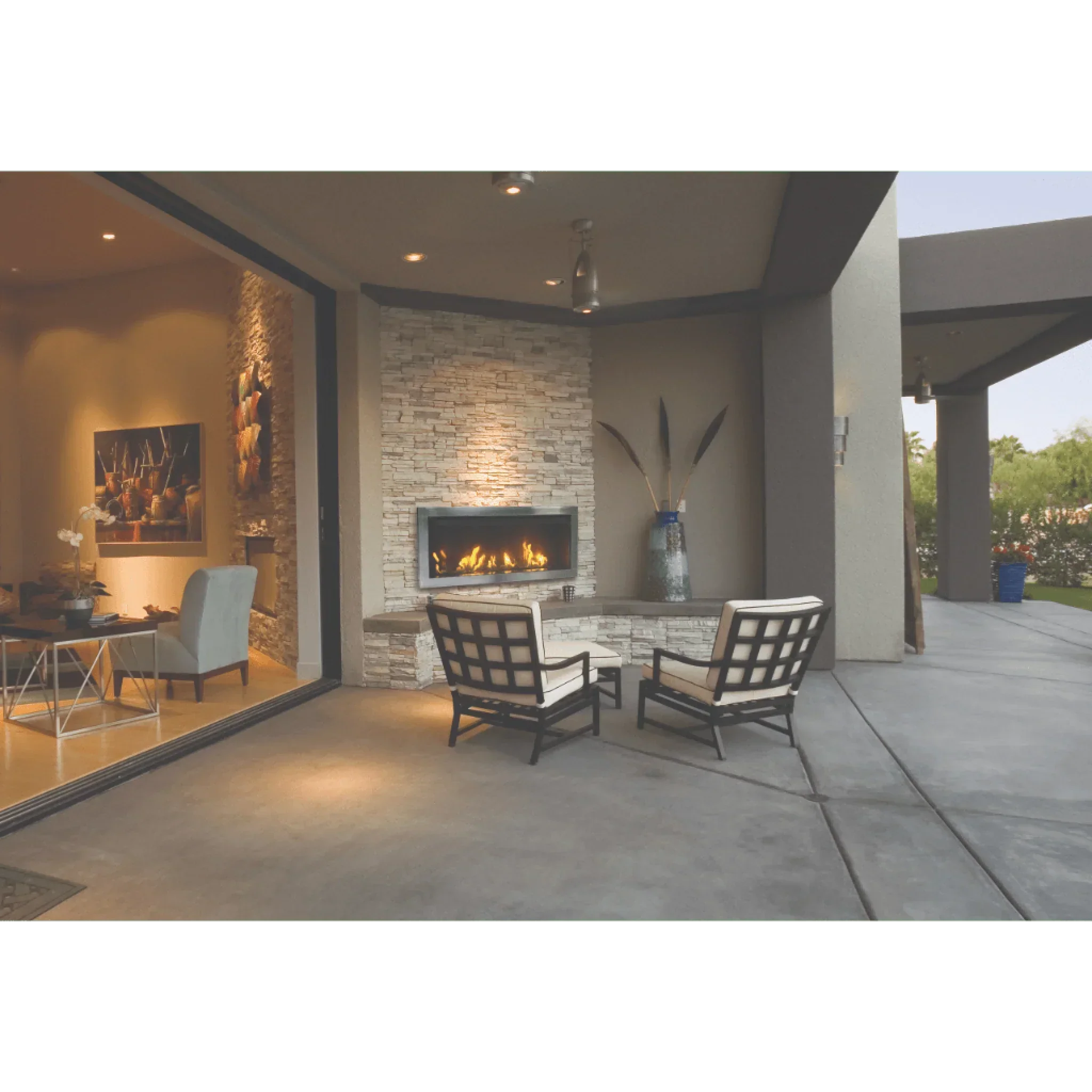 Sierra Flame by Amantii 45" Tahoe Direct Vent Linear Gas Fireplace - Green Vista Living