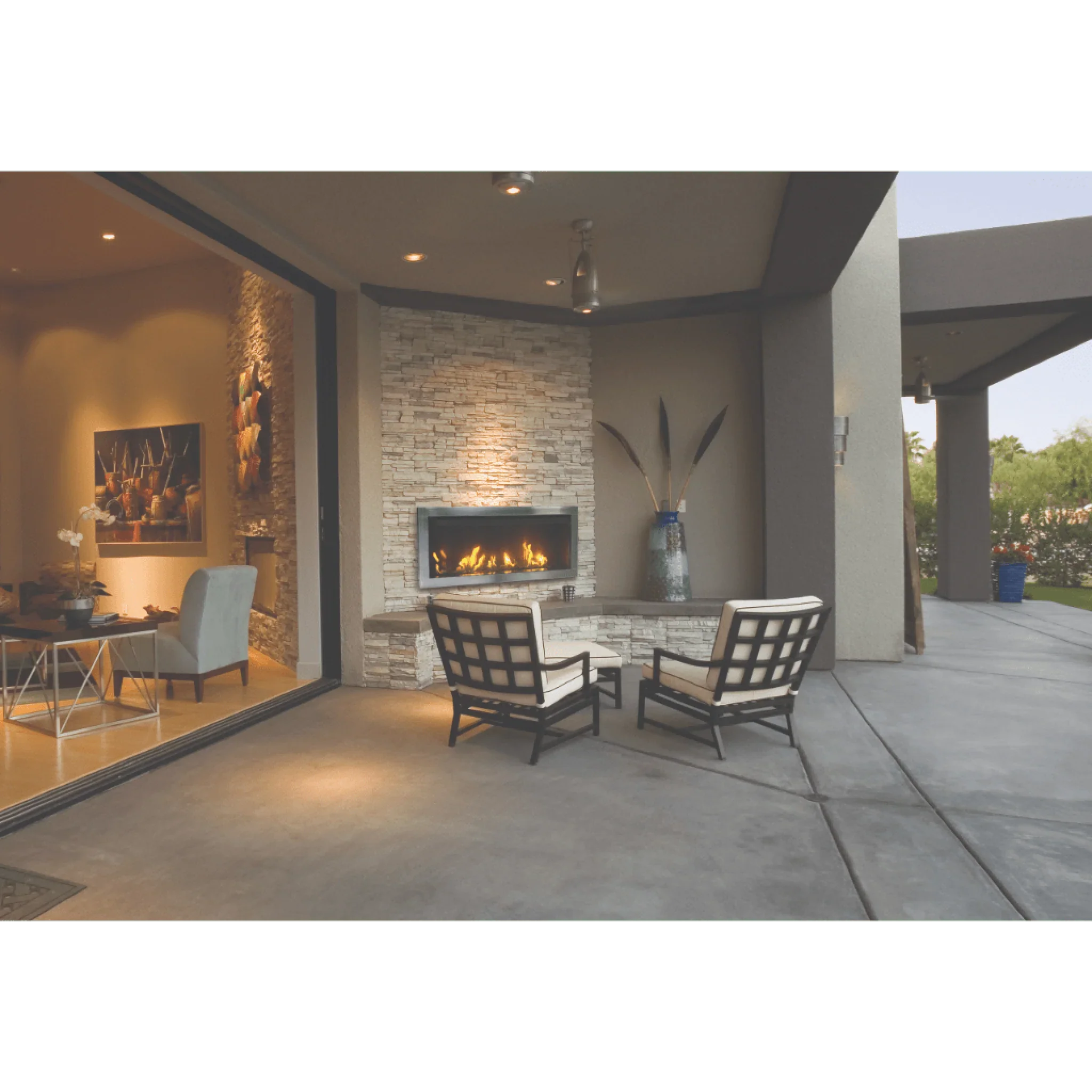 Sierra Flame by Amantii 45" Tahoe Direct Vent Linear Gas Fireplace - Green Vista Living