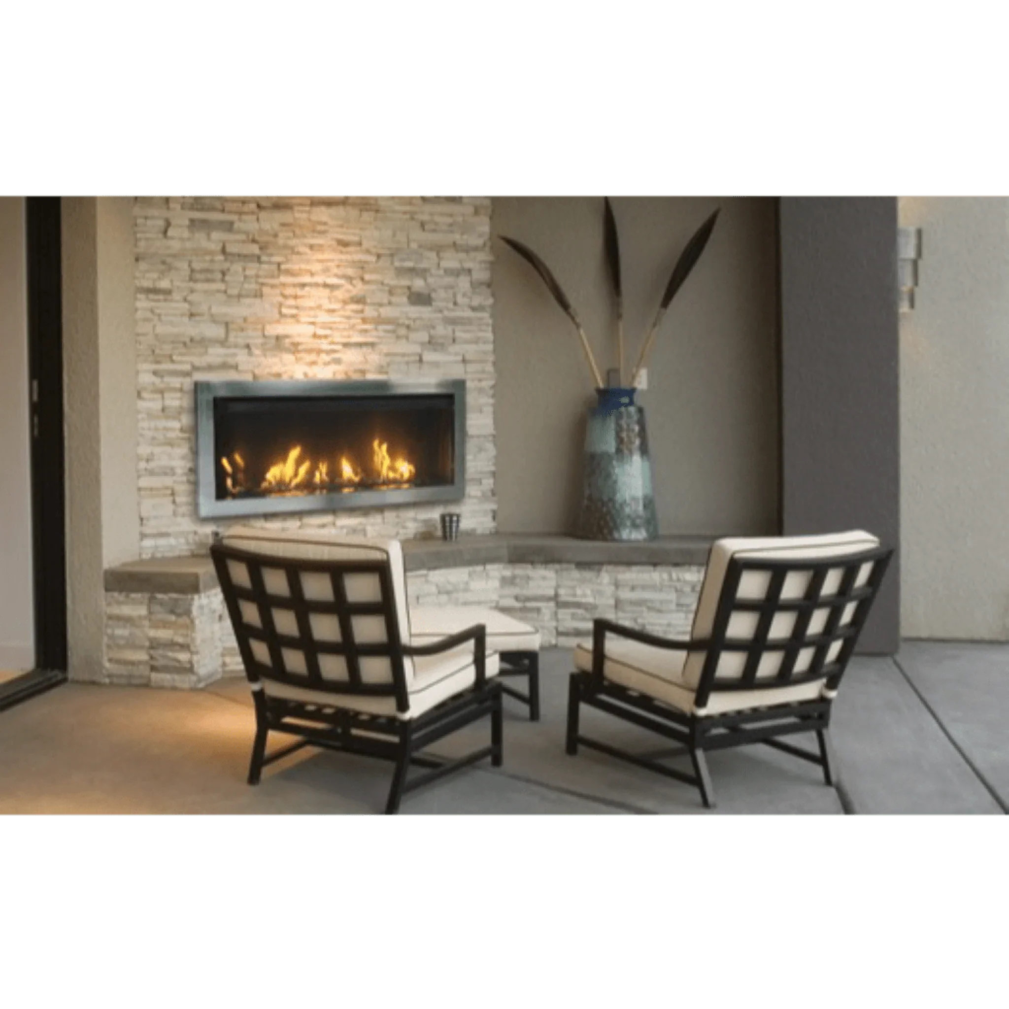 Sierra Flame by Amantii 45" Tahoe Linear Direct Vent Gas Fireplace with Remote and Decorative Media - Green Vista Living