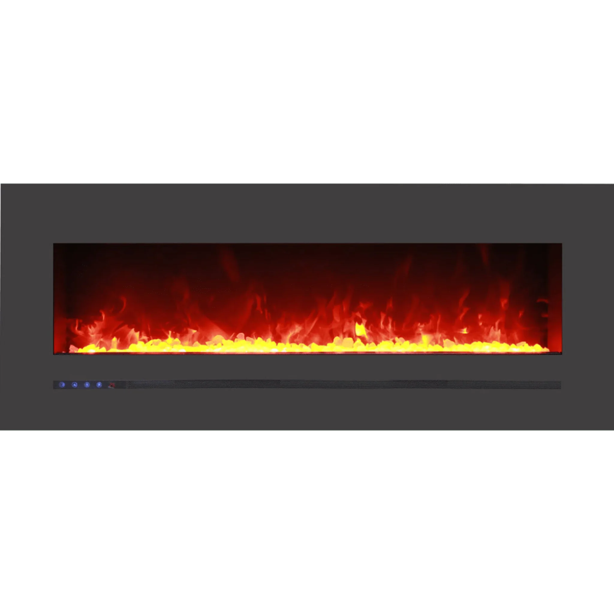 Sierra Flame by Amantii 48" Wall Mount/Flush Mount Electric Fireplace with Deep Charcoal Colored Steel Surround - Green Vista Living