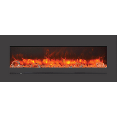 Sierra Flame by Amantii 48" Wall Mount/Flush Mount Electric Fireplace with Deep Charcoal Colored Steel Surround - Green Vista Living
