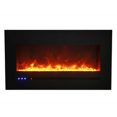Sierra Flame by Amantii 48" Wall Mount/Flush Mount Electric Fireplace with Deep Charcoal Colored Steel Surround - Green Vista Living