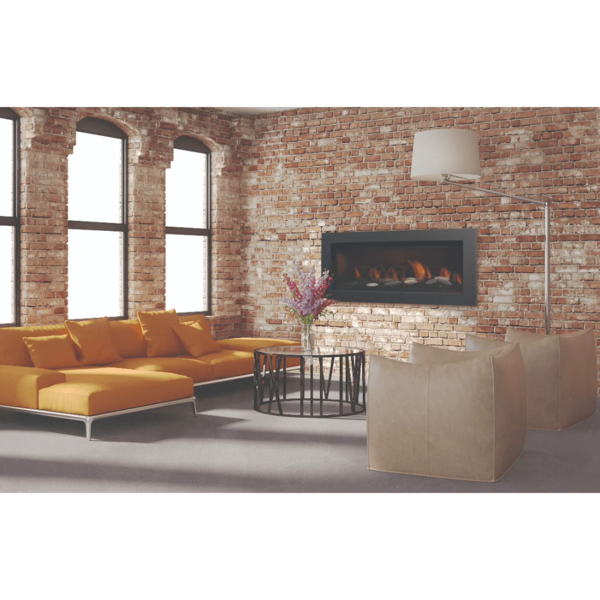 Sierra Flame by Amantii 55" Stanford Direct Vent Linear Gas Fireplace - Green Vista Living