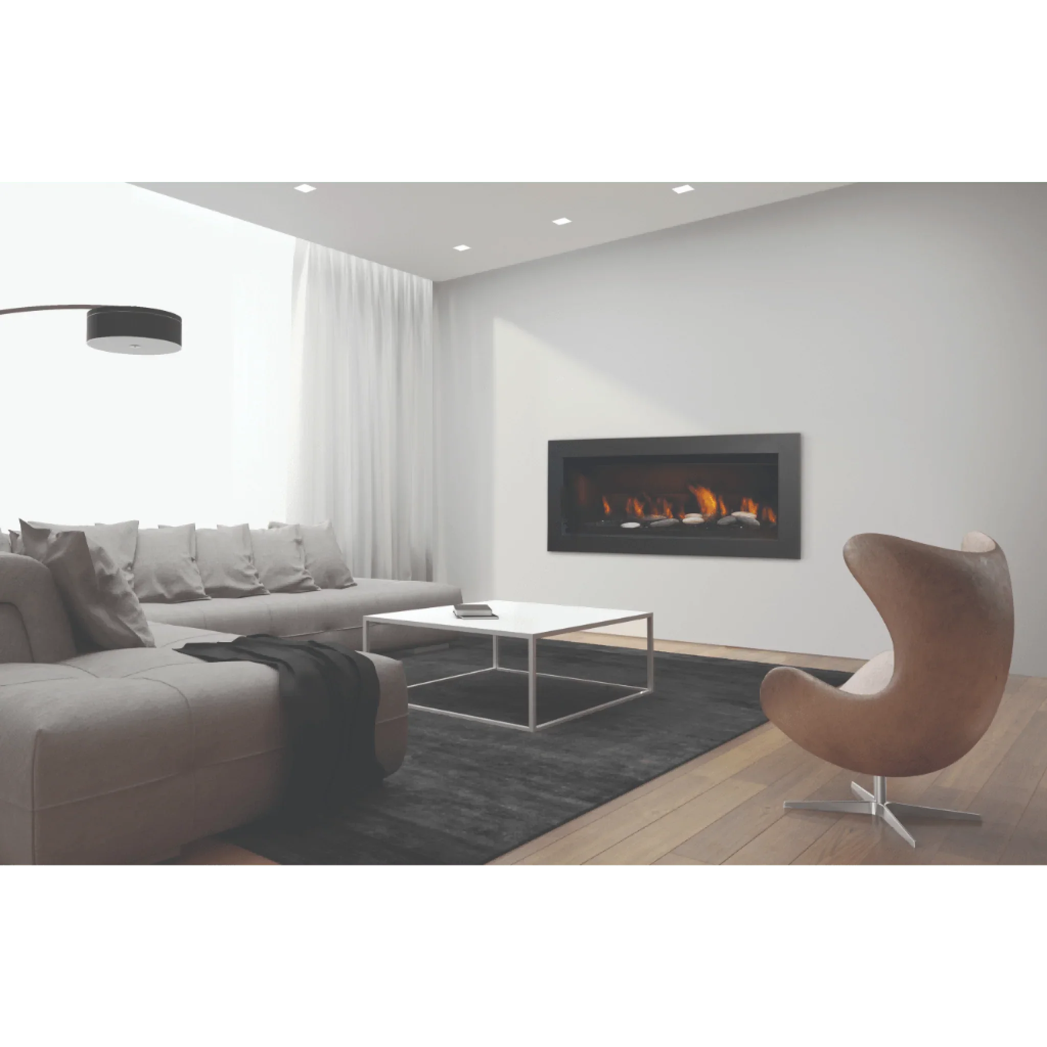 Sierra Flame by Amantii 55" Stanford Direct Vent Linear Gas Fireplace - Green Vista Living