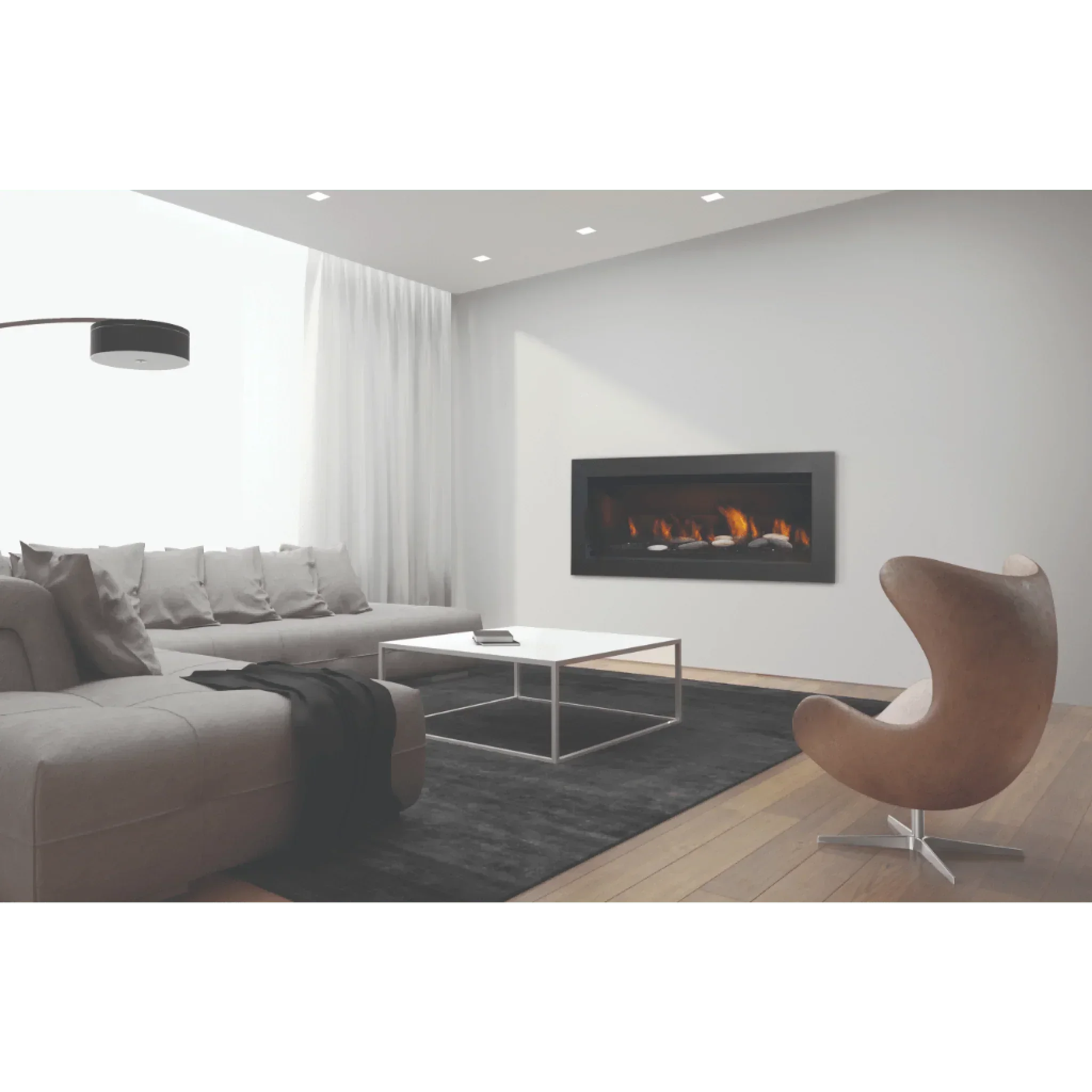 Sierra Flame by Amantii 55" Stanford Direct Vent Linear Gas Fireplace - Green Vista Living