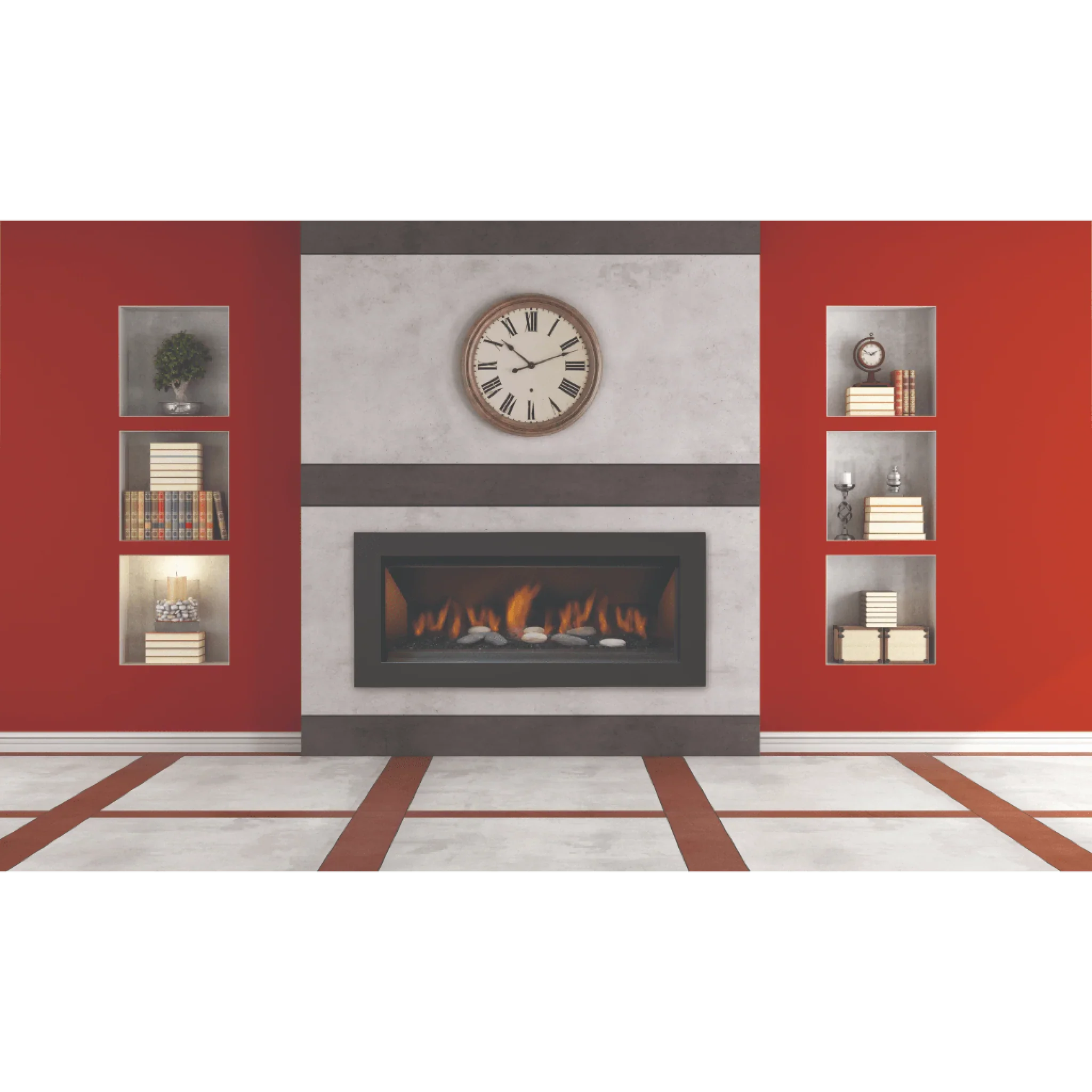 Sierra Flame by Amantii 55" Stanford Direct Vent Linear Gas Fireplace - Green Vista Living