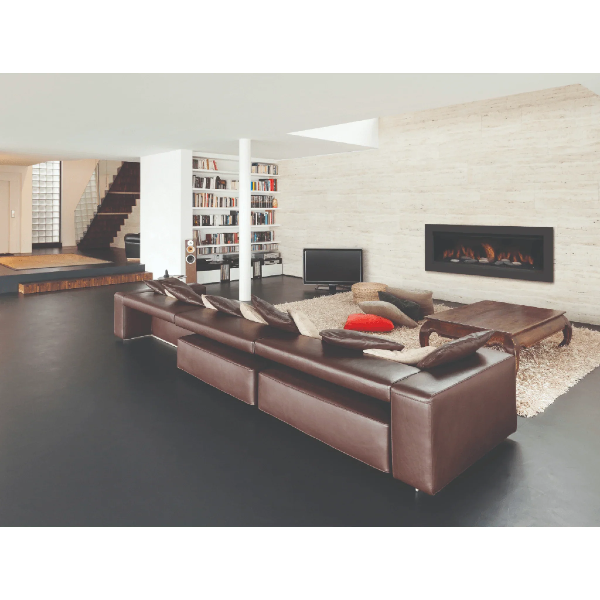 Sierra Flame by Amantii 65" Austin Direct Vent Linear Gas Fireplace - Green Vista Living