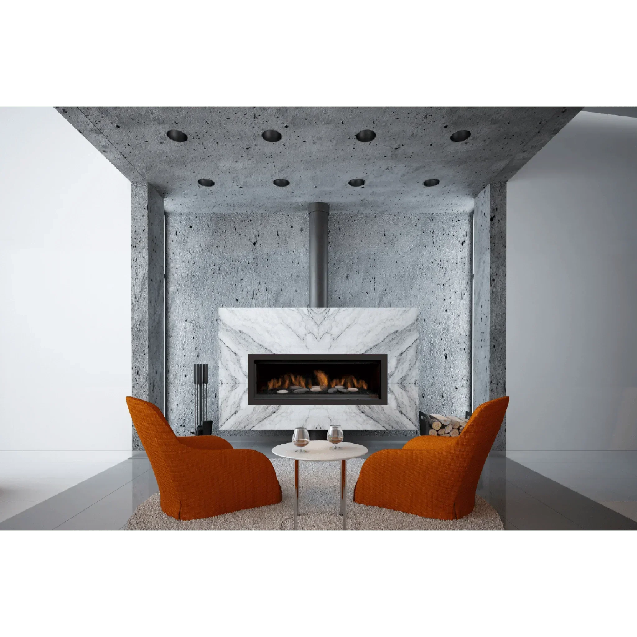 Sierra Flame by Amantii 65" Austin Direct Vent Linear Gas Fireplace - Green Vista Living