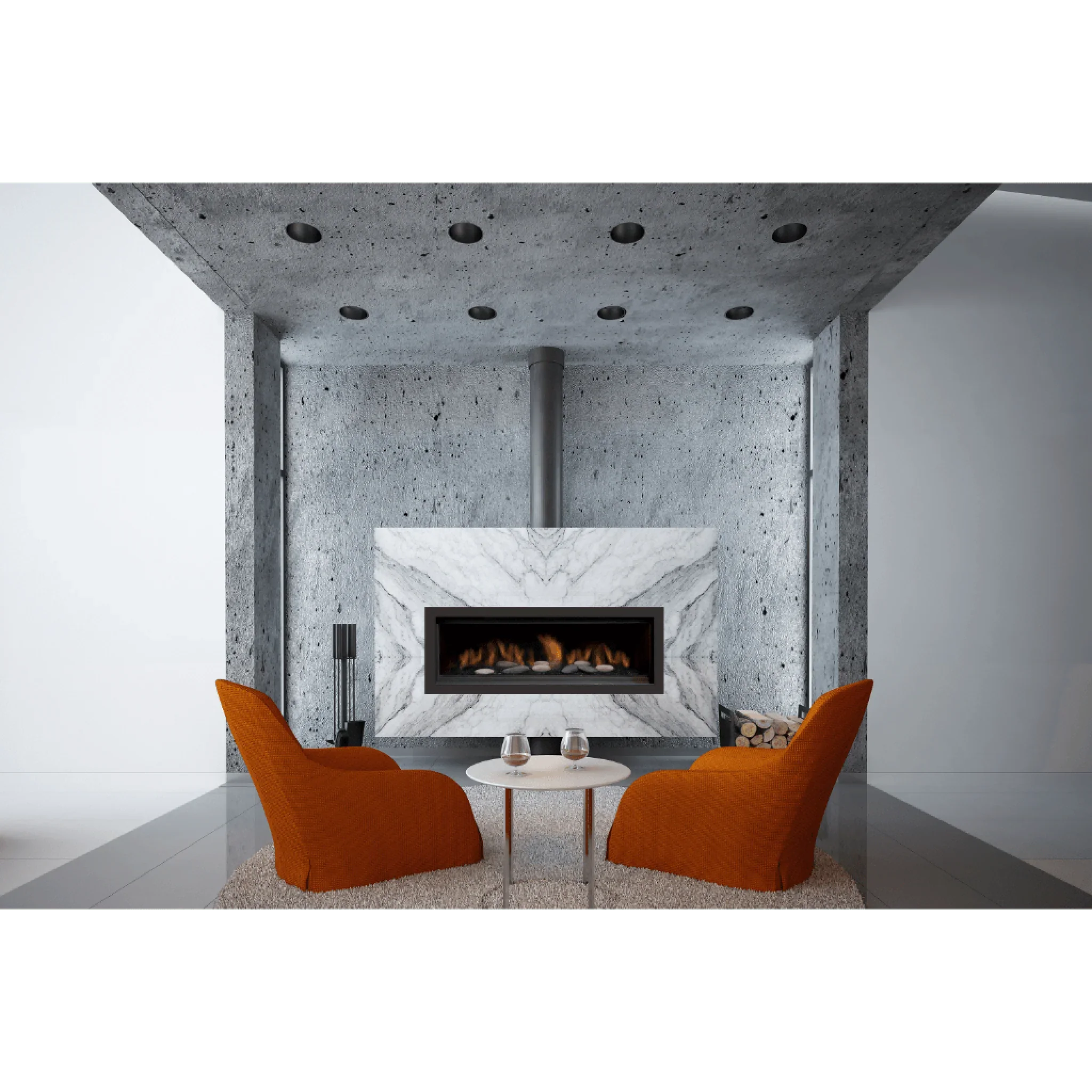 Sierra Flame by Amantii 65" Austin Direct Vent Linear Gas Fireplace - Green Vista Living