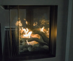 Sierra Flame by Amantii Lyon 48" 4-Sided See-Through Natural Gas Fireplace - Green Vista Living