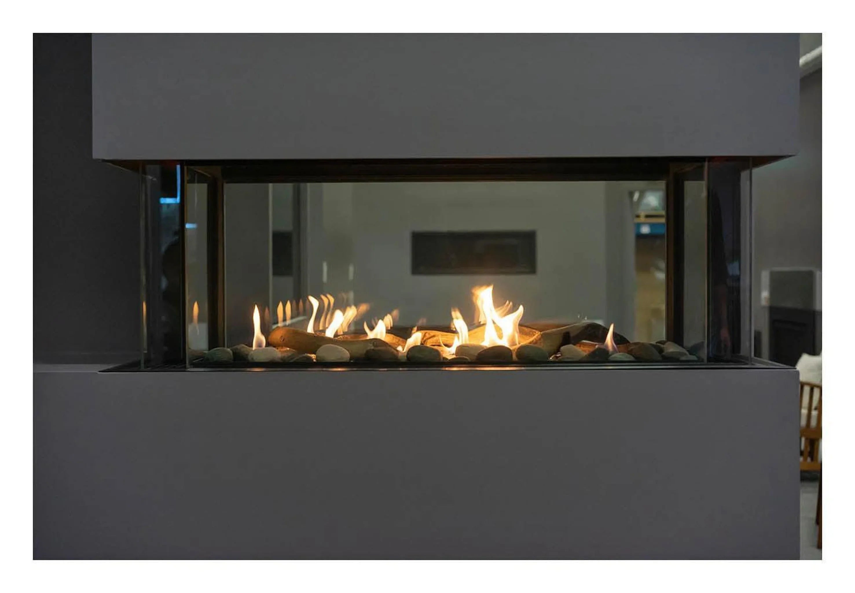 Sierra Flame by Amantii Lyon 48" 4-Sided See-Through Natural Gas Fireplace - Green Vista Living