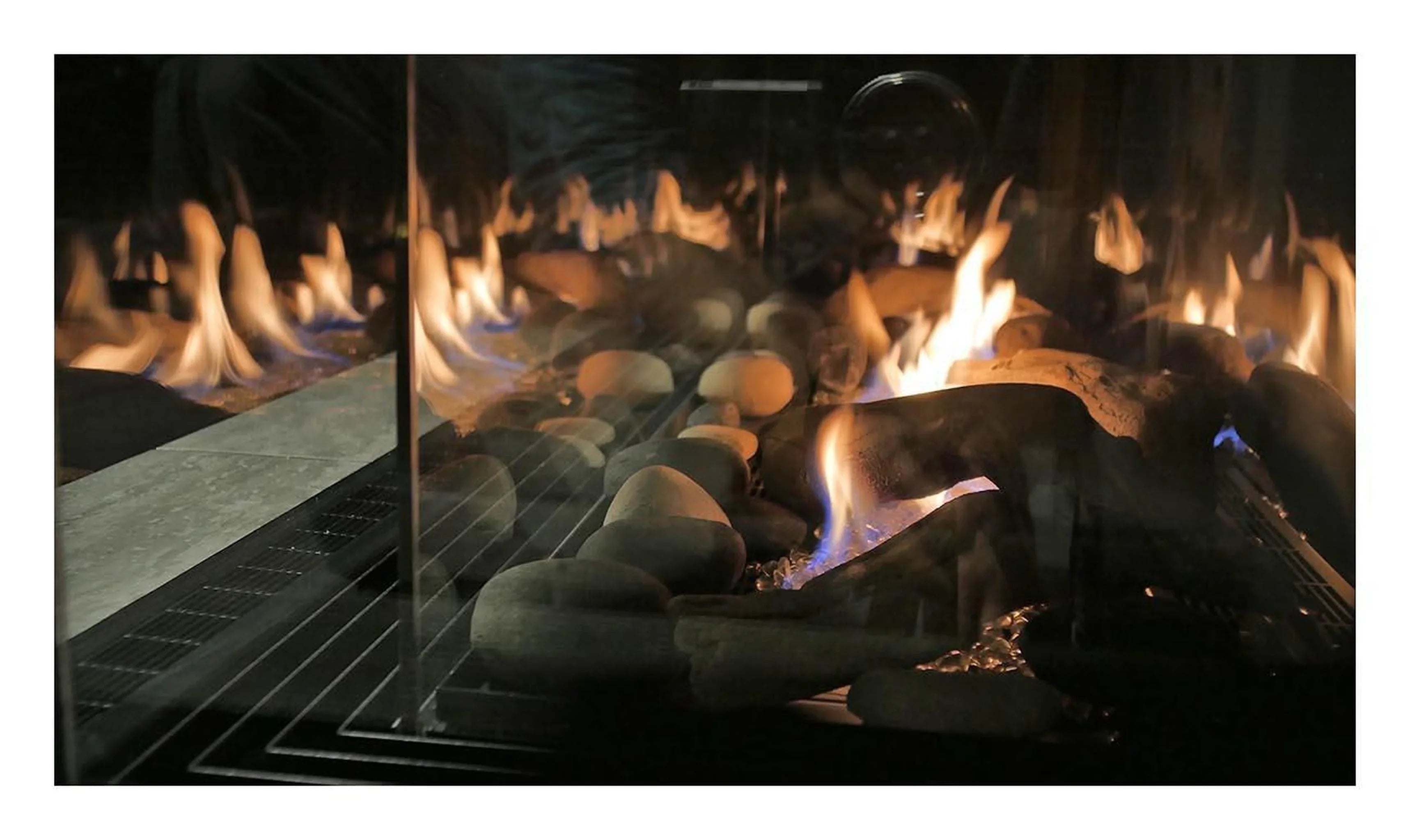 Sierra Flame by Amantii Toscana 38" Three-Sided Peninsula Direct Vent Natural Gas Fireplace - Green Vista Living