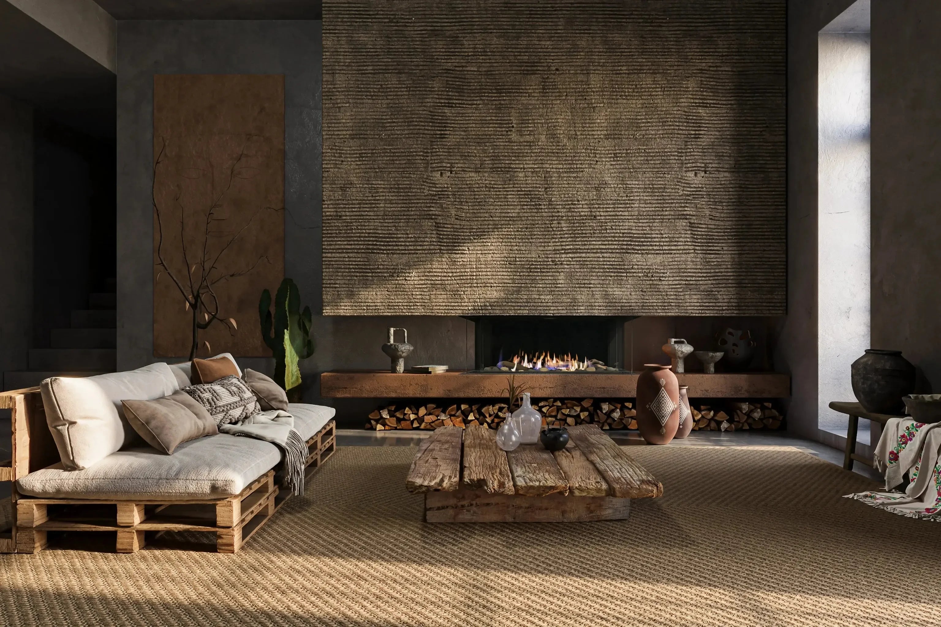 Sierra Flame by Amantii Toscana 38" Three-Sided Peninsula Direct Vent Natural Gas Fireplace - Green Vista Living