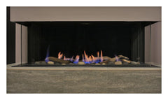 Sierra Flame by Amantii Toscana 58" Three-Sided Peninsula Direct Vent Propane Gas Fireplace
