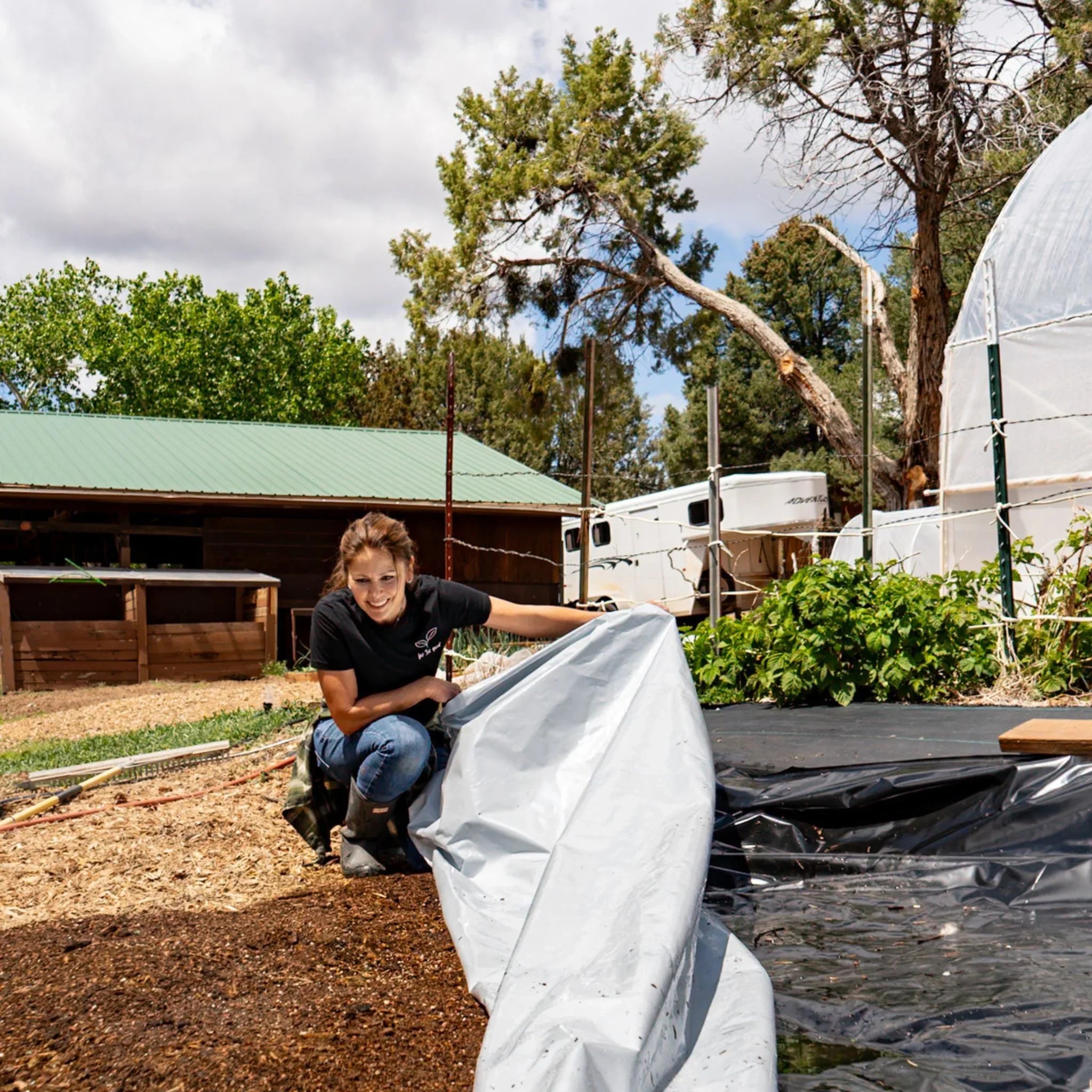 Bootstrap Farmer Silage Tarp - 6 mil Reversible Black & White - Green Vista Living