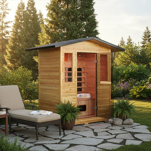 Cal Saunas Solara-Outdoor 3 Person Infrared Sauna - Green Vista Living
