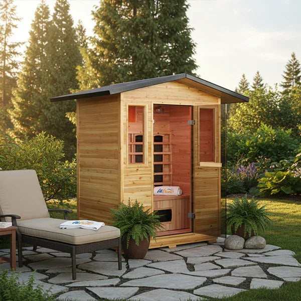 Cal Saunas Solara-Outdoor 3 Person Infrared Sauna - Green Vista Living