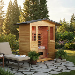 Cal Saunas Solara-Outdoor 3 Person Infrared Sauna - Green Vista Living