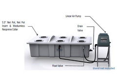 Current Culture H2O Medium-Less Deep Water Culture Hydroponic System 35-Gallon 6 Plant Kit with Liquid Fertilizers & Planting Supplies