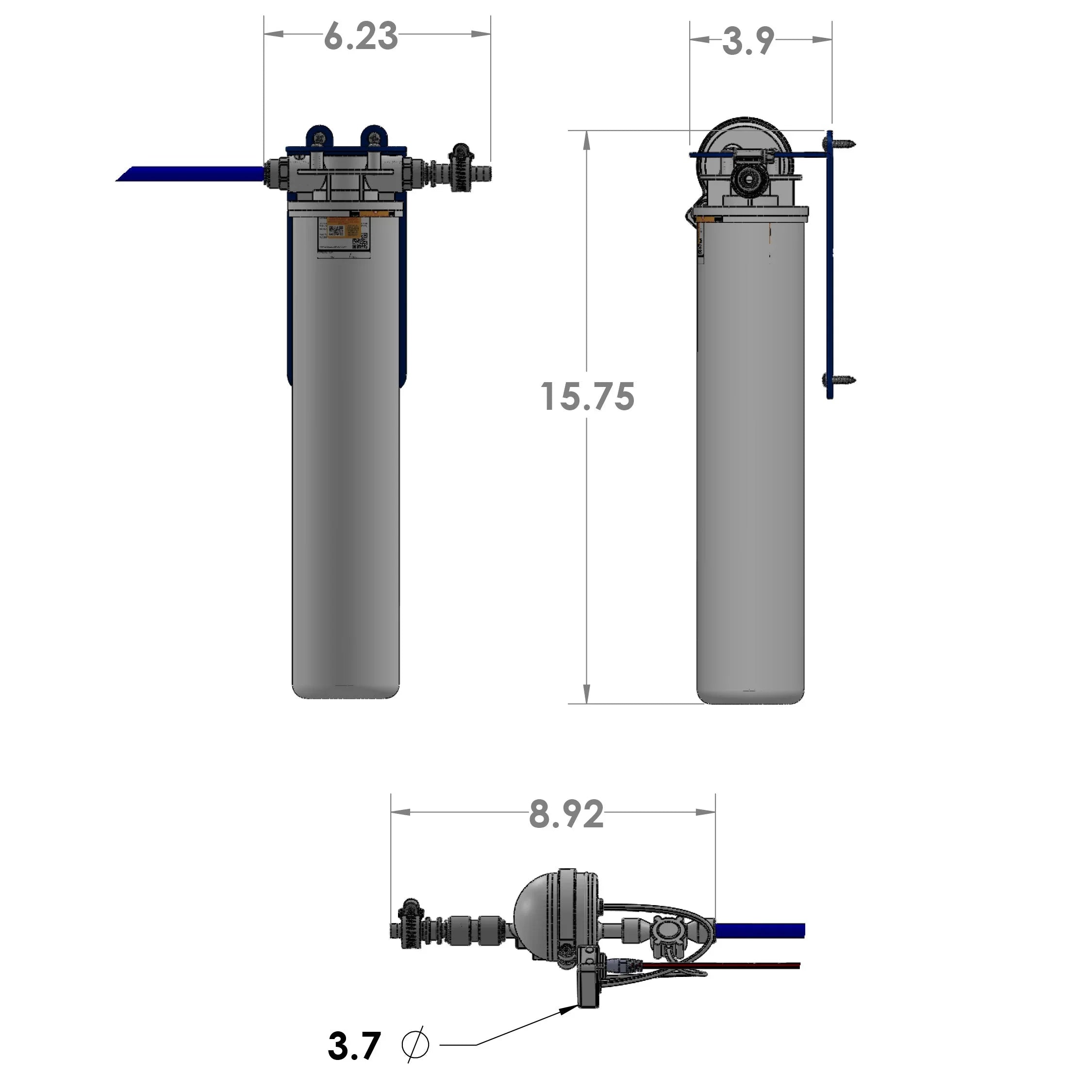 Stealth Flex Twist Built-In Water Filtration & Purification System AcoPower