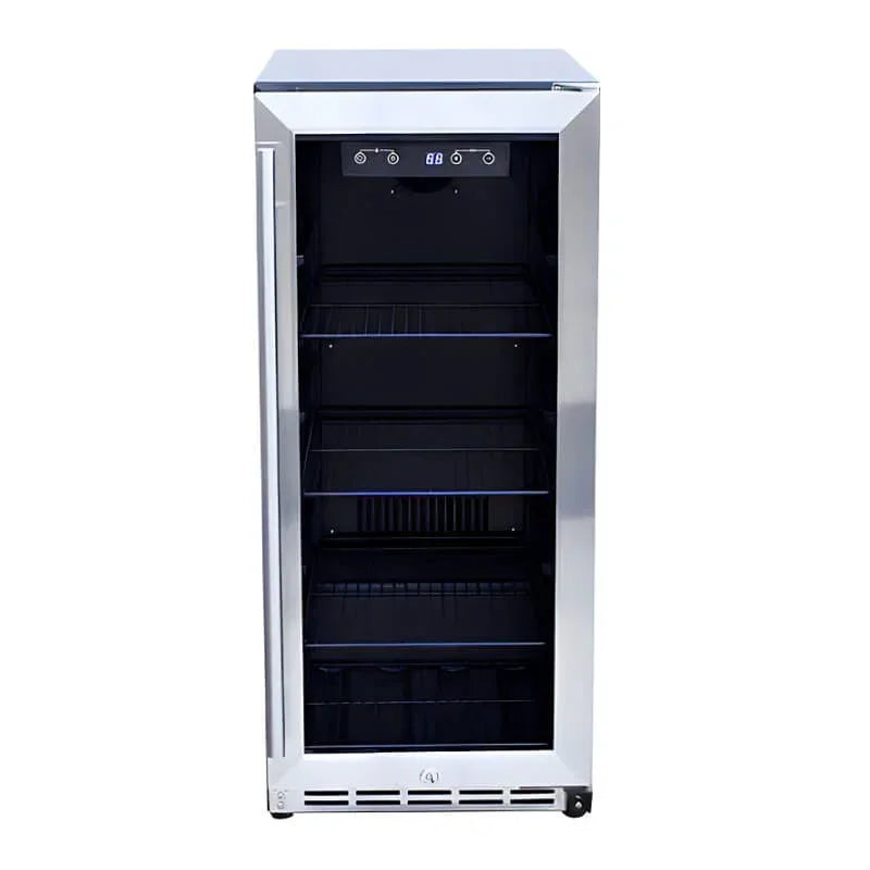 Summerset 15 Inch 3.2 Cu. Ft. Outdoor Refrigerator With Glass Door - RFR-15G - Green Vista Living
