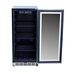Summerset 15 Inch 3.2 Cu. Ft. Outdoor Refrigerator With Glass Door - RFR-15G - Green Vista Living