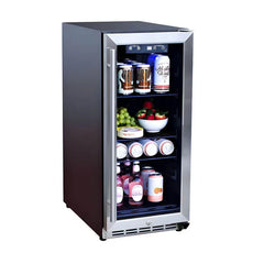 Summerset 15 Inch 3.2 Cu. Ft. Outdoor Refrigerator With Glass Door - RFR-15G - Green Vista Living