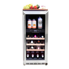 Summerset 15 Inch 3.2 Cu. Ft. Outdoor Dual Zone Wine Cooler - RFR-15WD - Green Vista Living