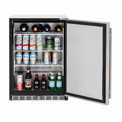 Summerset 24 Inch 5.1c Deluxe Outdoor Rated Refrigerator - RFR-24D - Green Vista Living