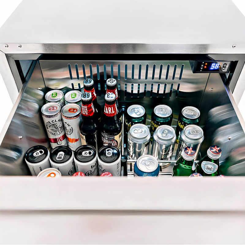 Summerset 24-Inch 5.1 Cu. Ft. Outdoor Rated Two Drawer Refrigerator - RFR-24DR2-A - Green Vista Living