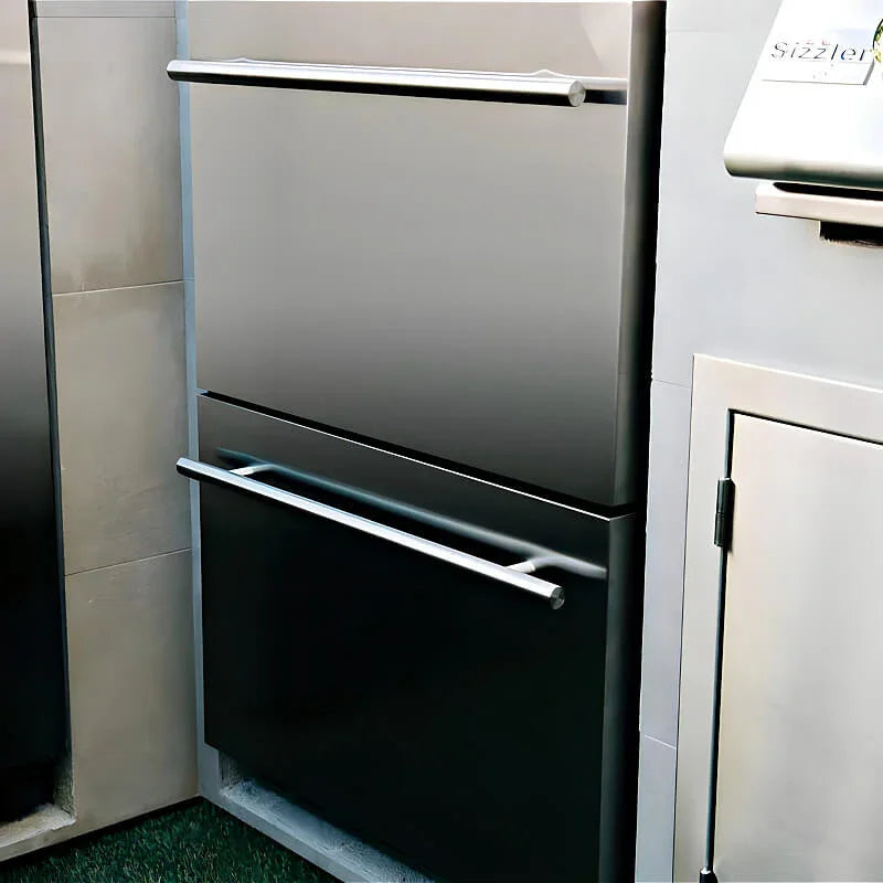 Summerset 24-Inch 5.1 Cu. Ft. Outdoor Rated Two Drawer Refrigerator - RFR-24DR2-A - Green Vista Living