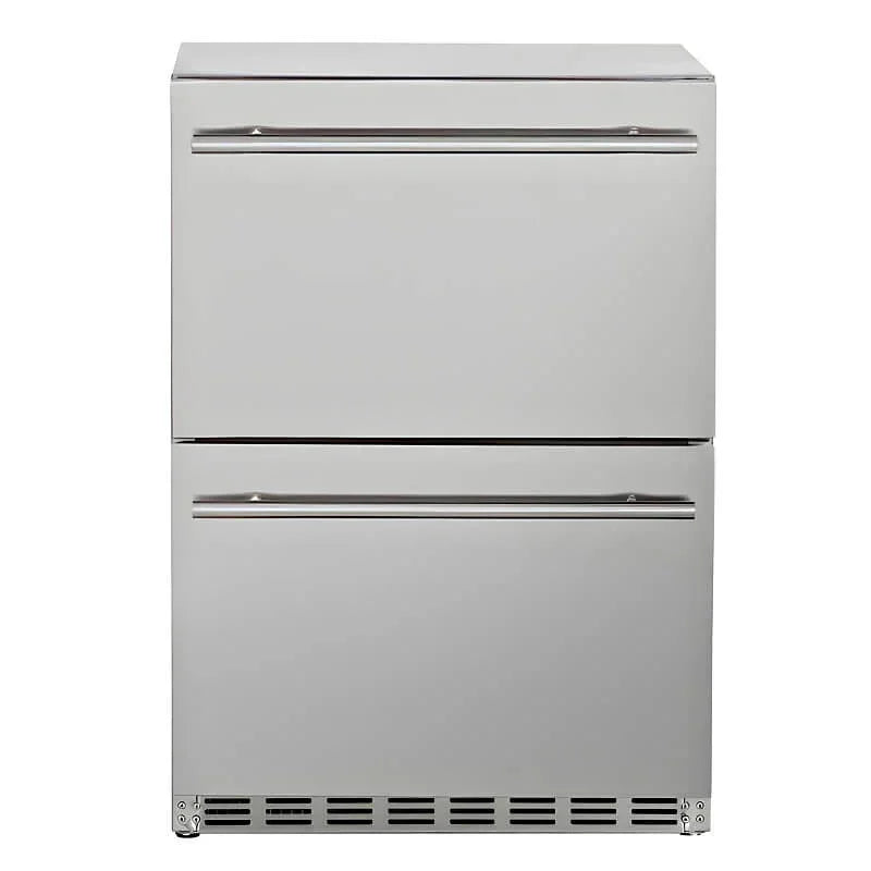 Summerset 24-Inch 5.1 Cu. Ft. Outdoor Rated Two Drawer Refrigerator - RFR-24DR2-A - Green Vista Living