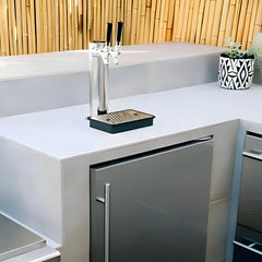 Summerset 24-Inch 6.6 Cu. Ft. Outdoor Rated Double Tap Kegerator - RFR-24DK2 - Green Vista Living