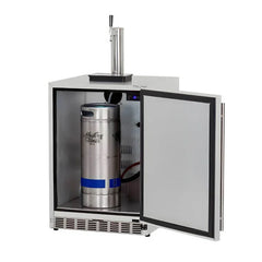 Summerset 24-Inch 6.6 Cu. Ft. Outdoor Rated Single Tap Kegerator - RFR-24DK1 - Green Vista Living
