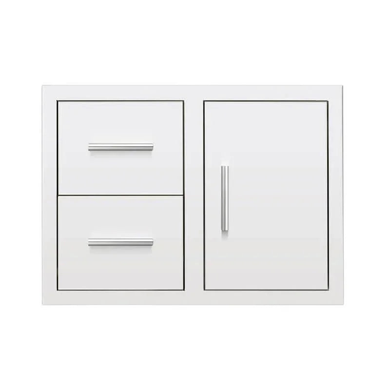 Summerset 30 Inch Flush Mount 2 Drawer & Access Door Combo - DC2-30 - Green Vista Living