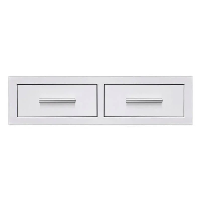 Summerset 32-Inch Stainless Steel Horizontal Double Drawer - DR2-32H - Green Vista Living