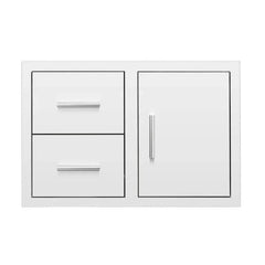 Summerset 33 Inch Flush Mount 2 Drawer & Access Door Combo - DC2-33 - Green Vista Living